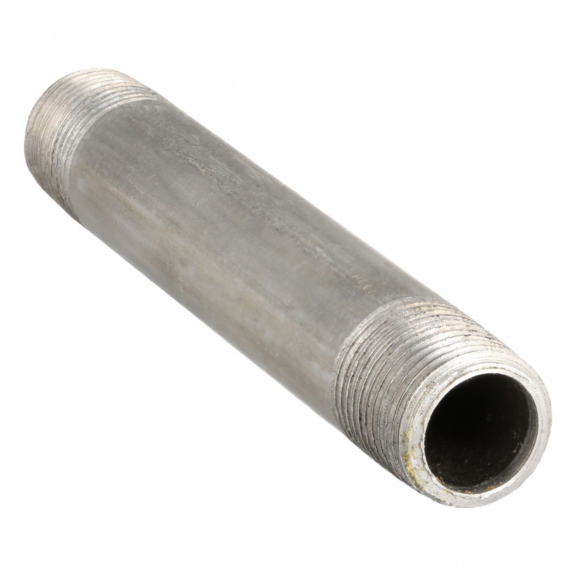 Right and Left Hand Nipple: Black Anodized Steel, 3/8 in Nominal Pipe Size, 4 in Lg, Schedule 40