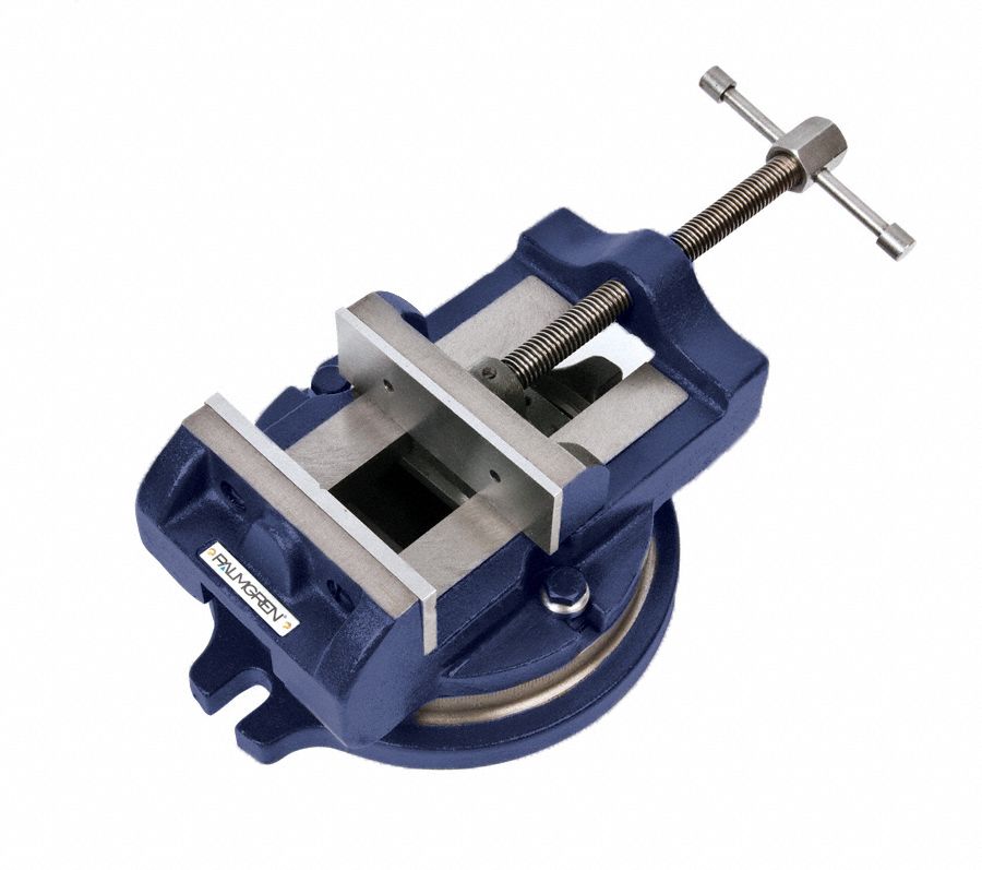 Machine Vise: 4 in Jaw Face Wd, 4 in Max Jaw Opening, 1 3/4 in Throat Dp