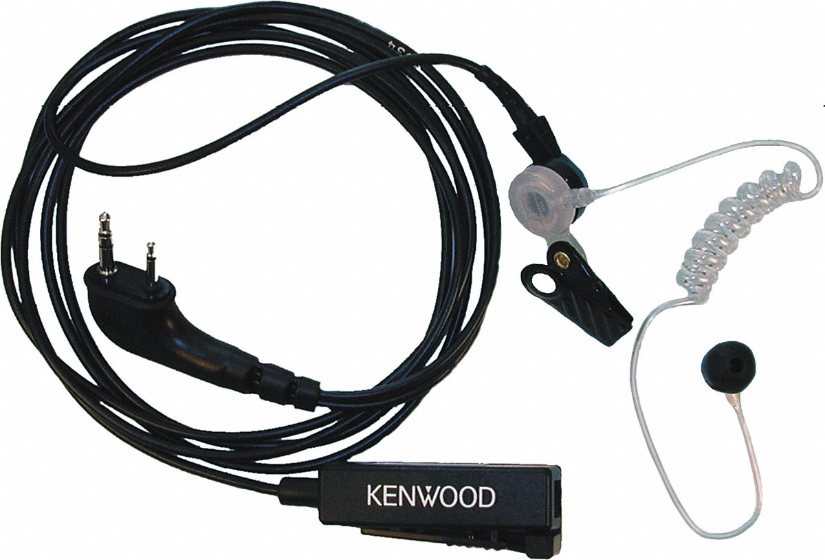 KEYBLU 2 Pin Ear Hook Surveillance Earpiece for Kenwood Walkie Talkie Radio KWEJ003K 
