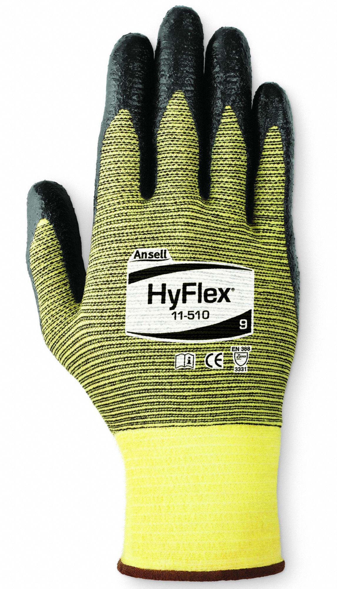 ANSELL Cut Resistant Gloves, Yellow/Black, L, PR 4KYR511510 Grainger