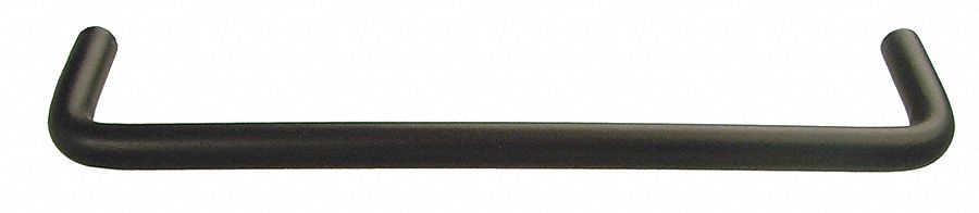 Pull Handle: Threaded Holes, Aluminum, Black, 3 in Mounting Hole Center to Center