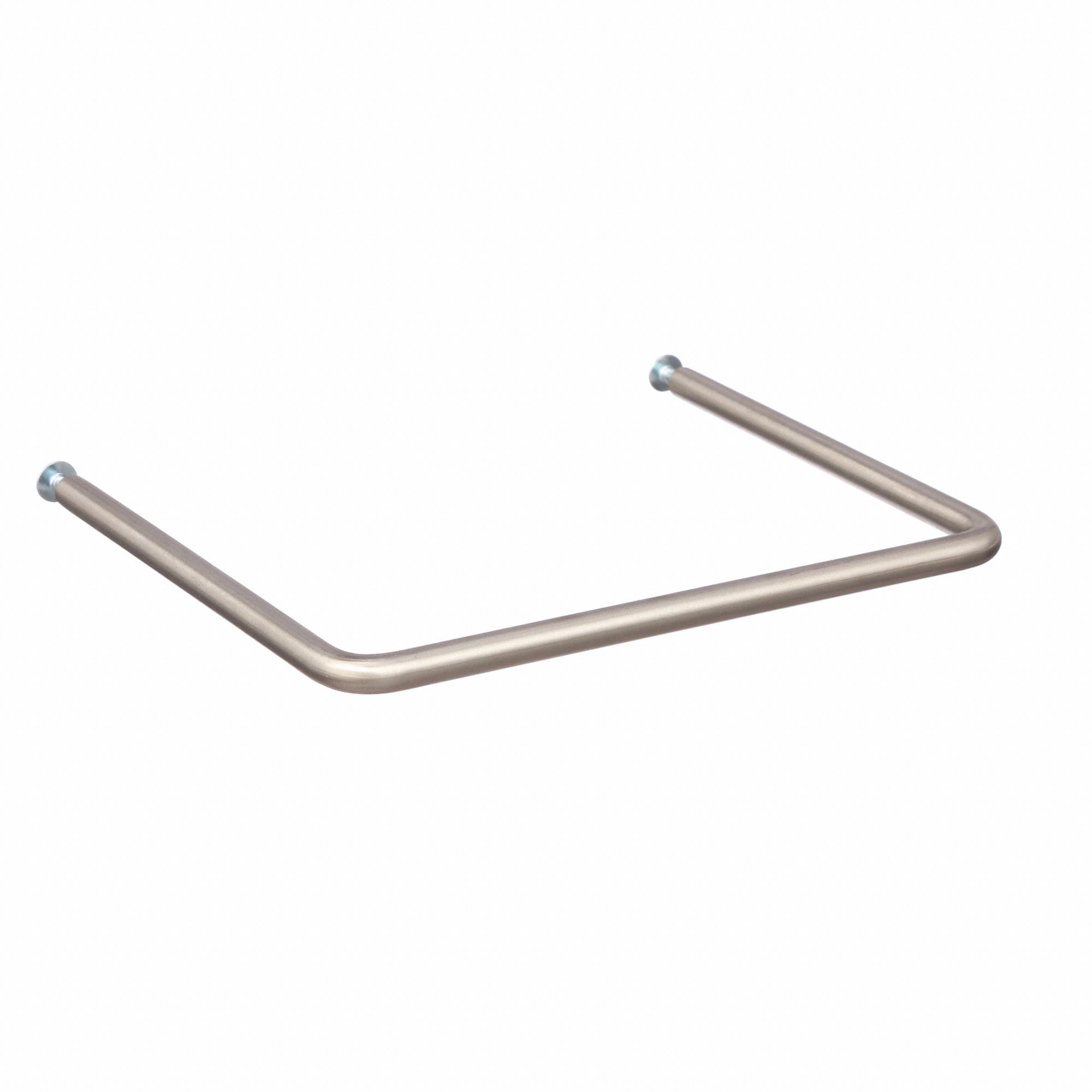Pull Handle: Threaded Holes, Stainless Steel, Silver, 5 in Mounting Hole Center to Center