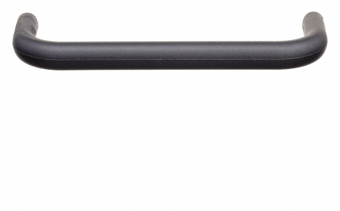 Pull Handle: Threaded Holes, Plastic, Black, 4.72 in Mounting Hole Center to Center
