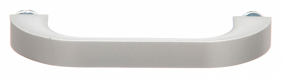 Pull Handle: Threaded Holes, Aluminum, Silver, 3 in Mounting Hole Center to Center