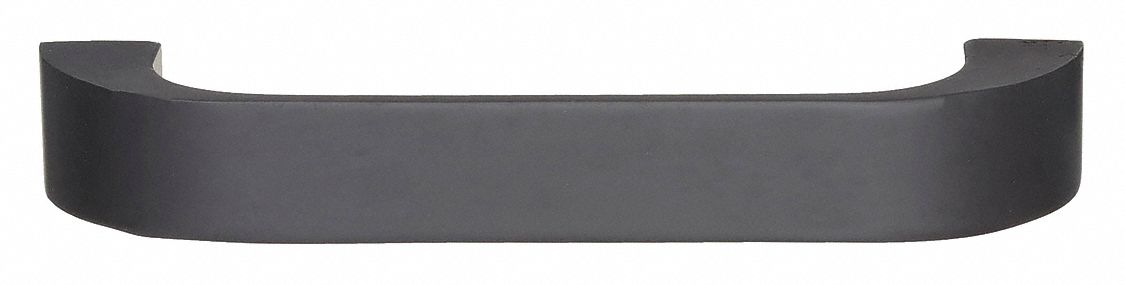 Pull Handle: Threaded Holes, Aluminum, Black, 4 in Mounting Hole Center to Center