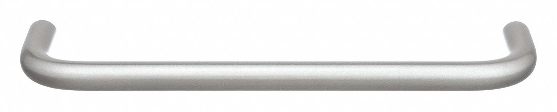 Pull Handle: Weld-On, Stainless Steel, Silver, 7.88 in Mounting Hole Center to Center