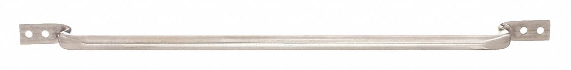 Pull Handle: Unthreaded Holes, Stainless Steel, Silver, 0.63 in, 2.63 in Projection