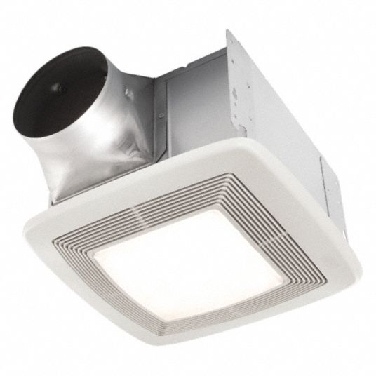 BROAN 11 3/8 in x 10 1/2 in x 7 5/8 in Medium Profile Bathroom Fan, 150 cfm CFM, 1.0 Amps ...