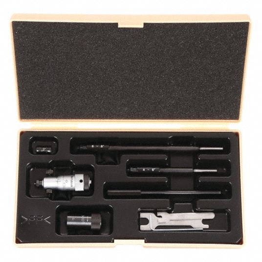 MITUTOYO Mechanical Solid-Rod Inside Micrometer: 2 in to 8 in Range,  +/-0.0004 in Accuracy