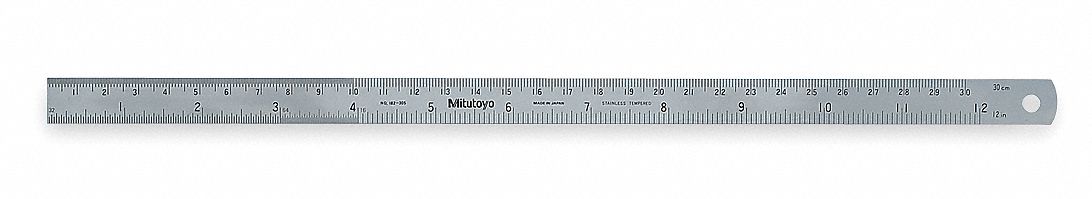 Steel Rule Flexible 12 In 32/64/0.5/1mm