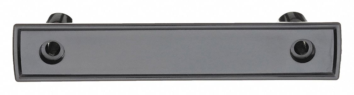 Pull Handle: Unthreaded Holes, Plastic, Black, 4.25 in Mounting Hole Center to Center