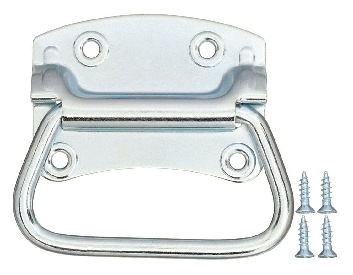 MONROE PMP Steel Folding Pull Handle with Polished Zinc Finish, Silver