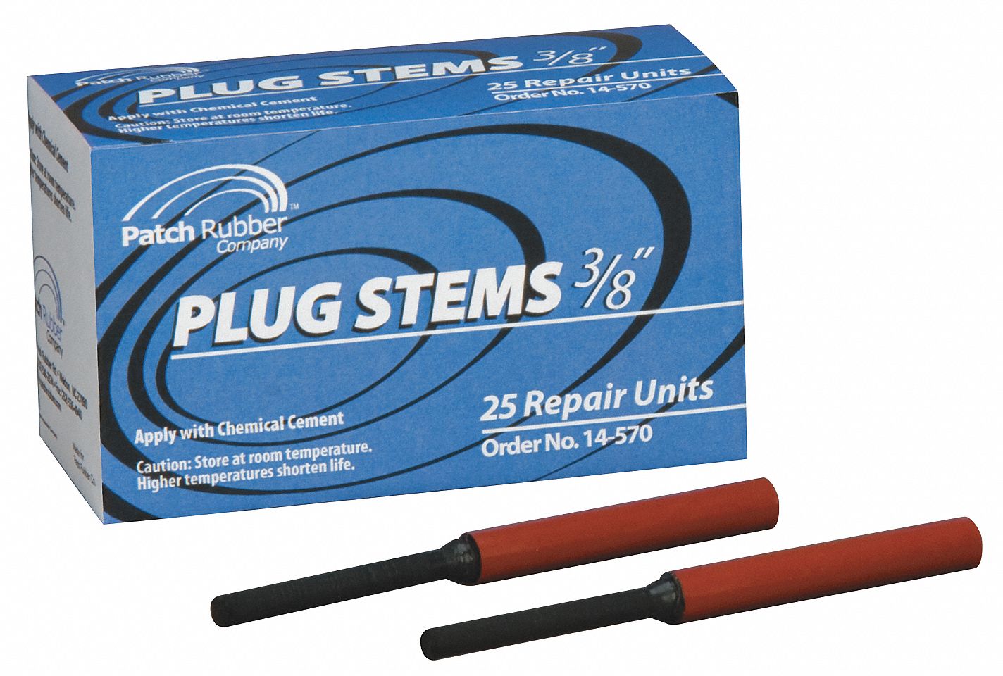 Tire Rpr Plug Stem,3/8 In,Rbr,PK25 - Grainger