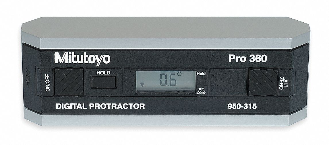 MITUTOYO 950-317 Digital Protractor,Accuracy +/-0.1 deg. 4LB15