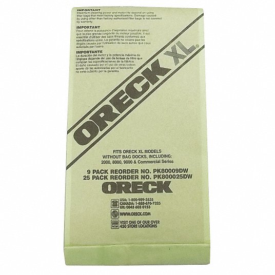 Disposable Vacuum Bags XL Advanced Filtration Oreck Commercial
