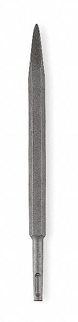 CHISEL BIT, 1 IN HEAD W, 10 IN L, 25/64 IN SHANK DIAMETER, 25/64 IN SHANK HEX