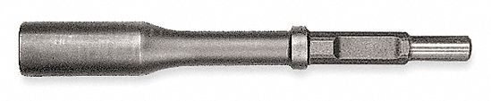 Chisel for Spline Tool: 3/4 in Head Wd, 21/32 in Shank Dia, 3/4 in Shank Hex Size