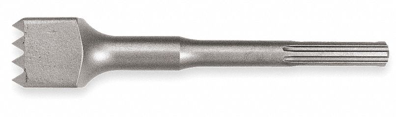 CHISEL BIT, 2 IN HEAD W, 10 IN L, 45/64 IN SHANK DIAMETER, 45/64 IN SHANK HEX