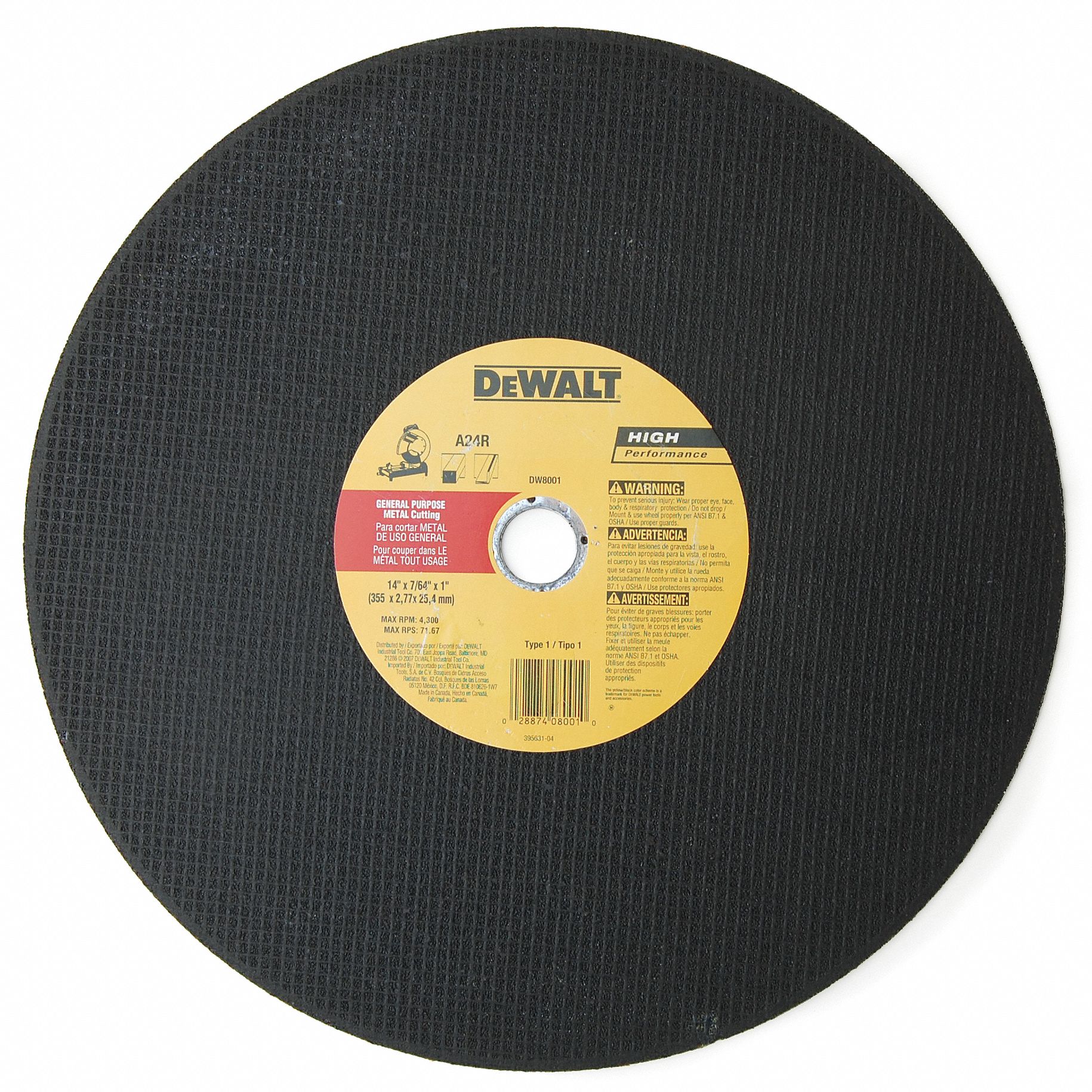 Abrasive Cut-Off Wheel 1 Connect. A24R