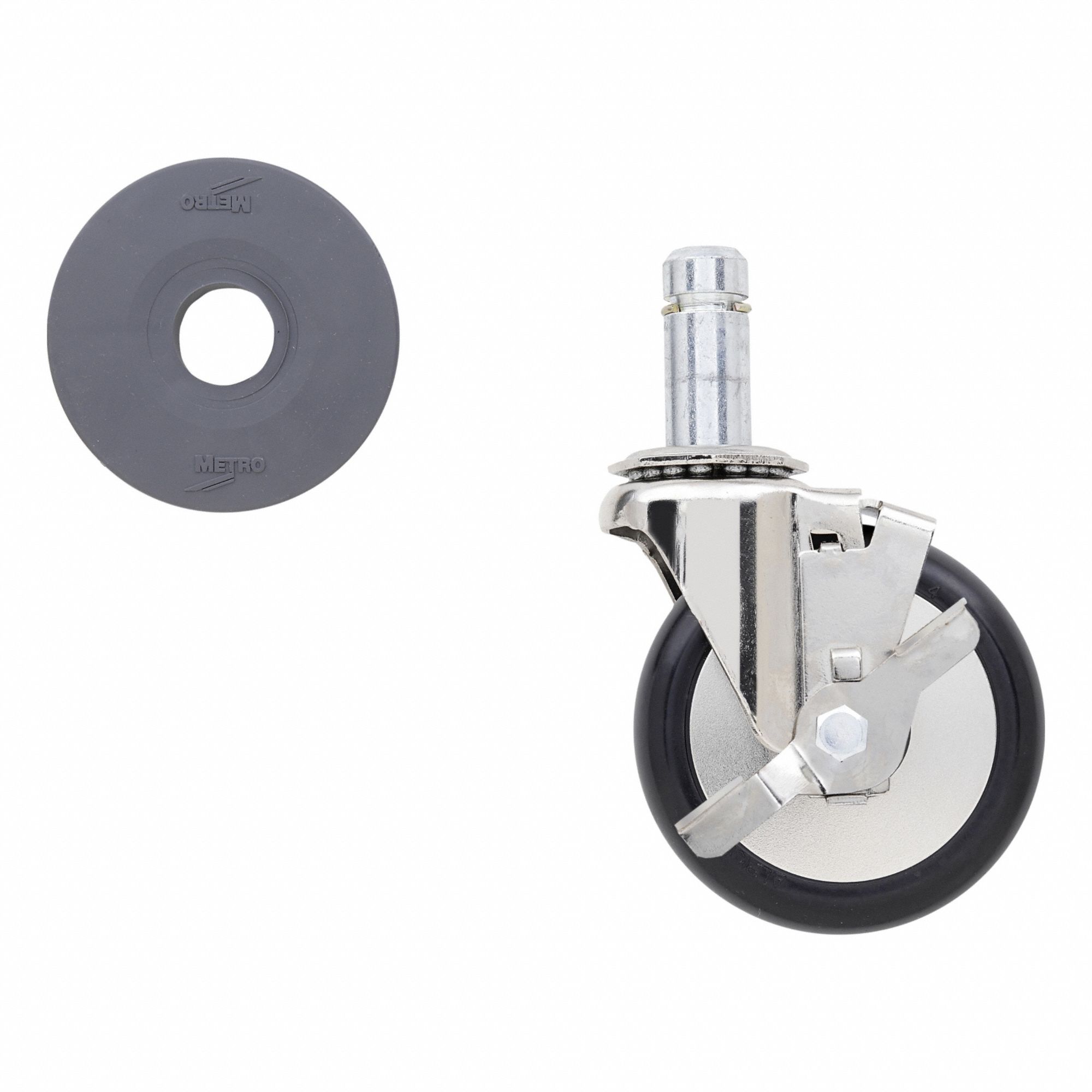 Swivel Brake Caster 4 Dia Rubber