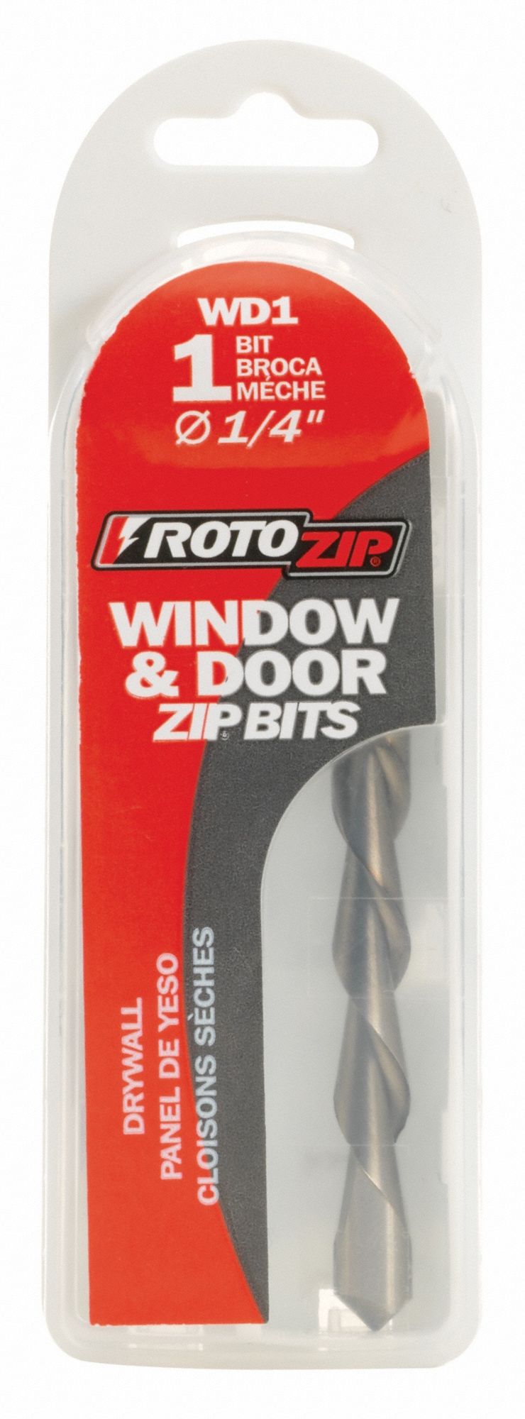 ROTOZIP Cut Out Bit: High Speed Steel, 1/4 in Drill Bit Dia, 1 1/4 in ...