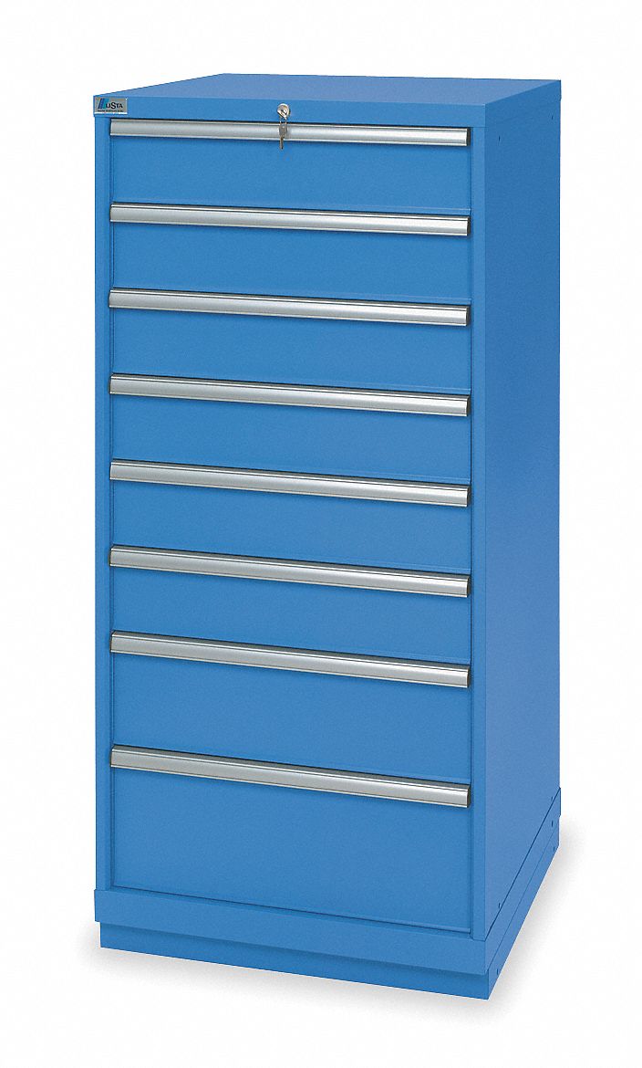 LISTA Stationary Full Height Modular Drawer 8 Drawers, 28 1/4