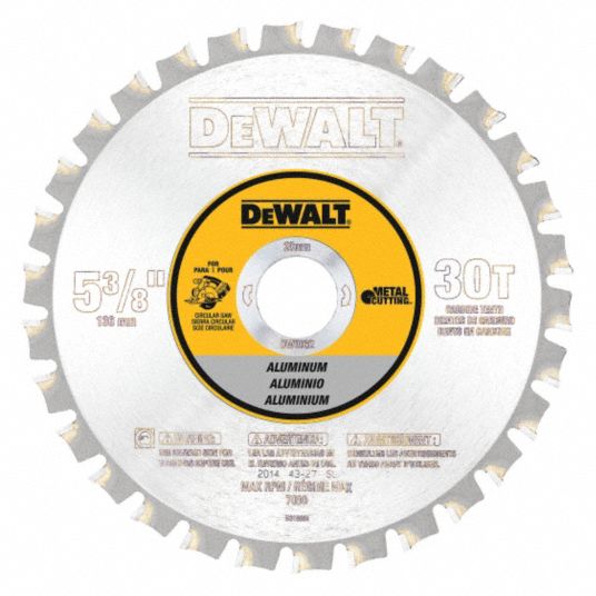 Dewalt 5 3 8 In Blade Dia 30 Teeth Circular Saw Blade 4lf42 Dw9052 Grainger