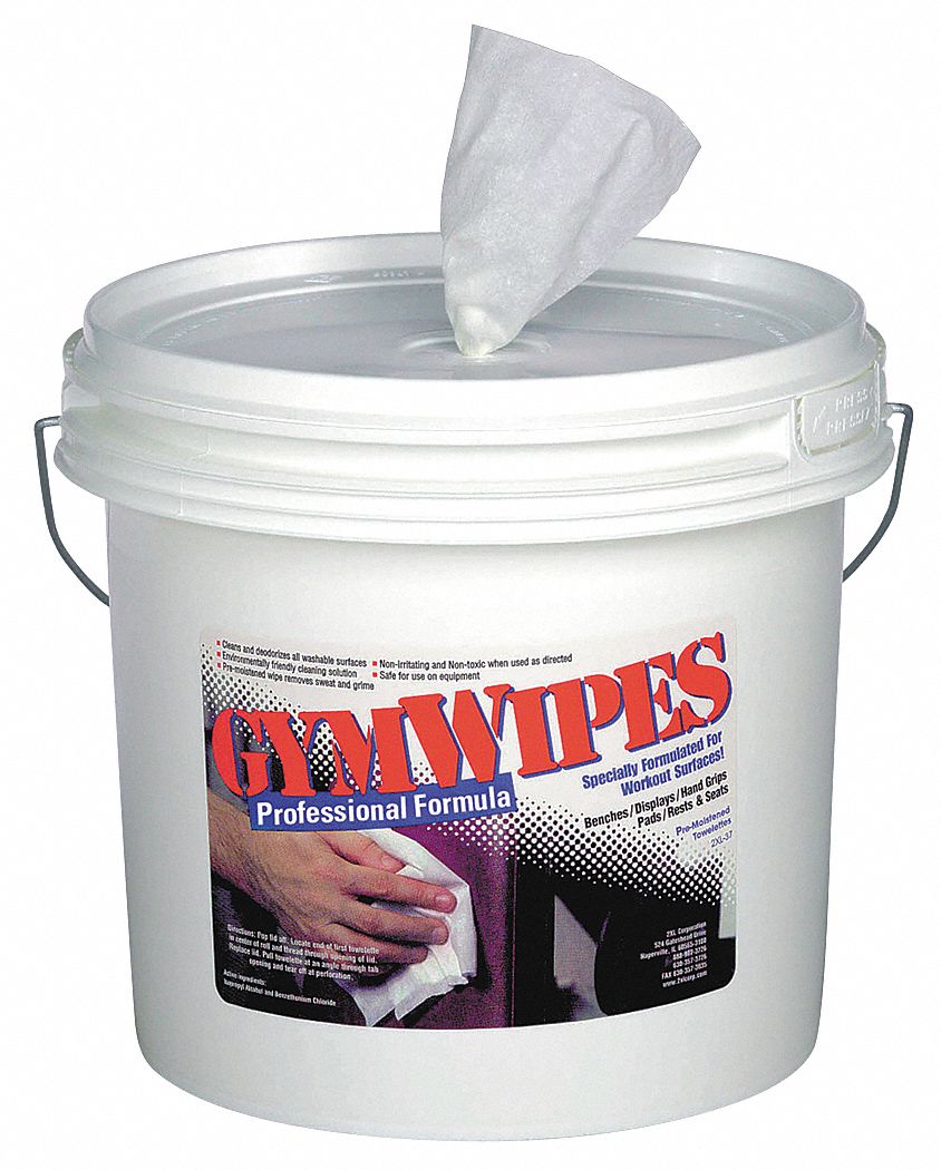 GYM WIPES, Bucket, 700 ct Container Size, Gym Wipes 4LFA22XL37