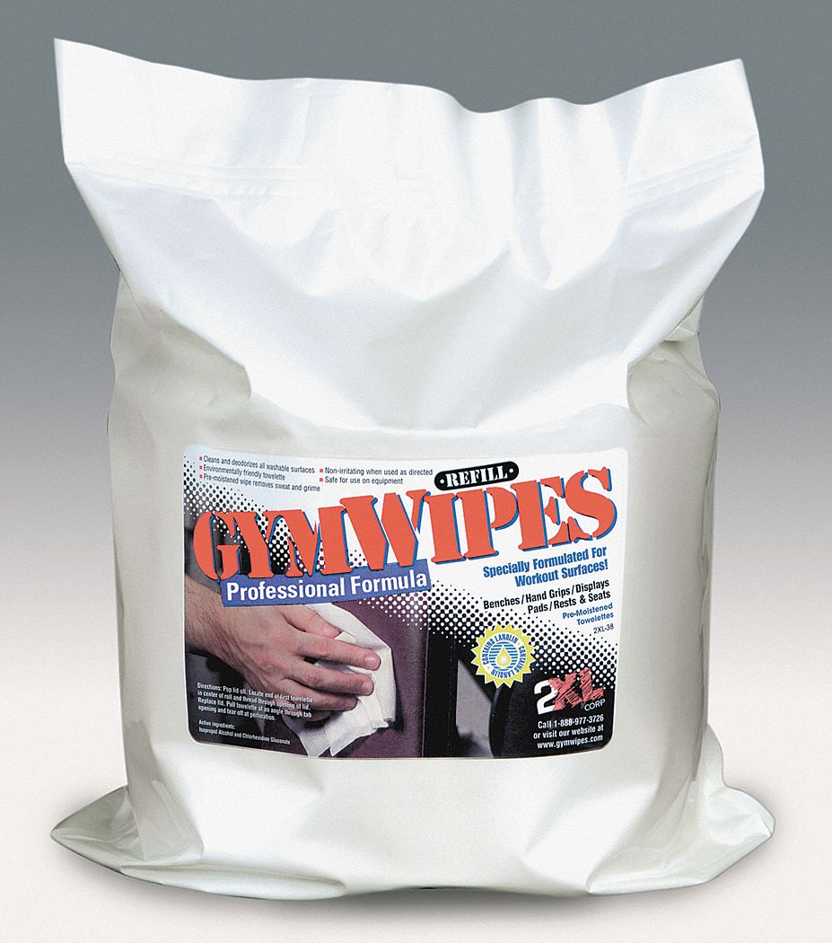 4LFA3 - Gym Equipment Wipes Refill 8 in x 7 In.