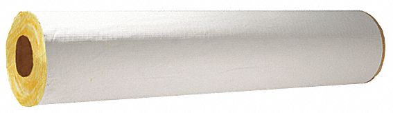 PIPE INSULATION: TUBE, FIBERGLASS, SLIT WITH ADHESIVE AND FLAP, 1 IN THICK, 3 FT LG