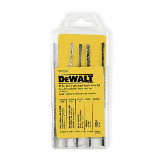 DEWALT Scroll Saw Blade Assortment, Various Teeth per Inch, PK 48