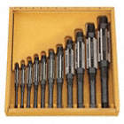 ADJUSTABLE HAND REAMER SET, STRAIGHT BLADE, 15/32 IN SMALLEST REAMER SIZE, 11 PIECES