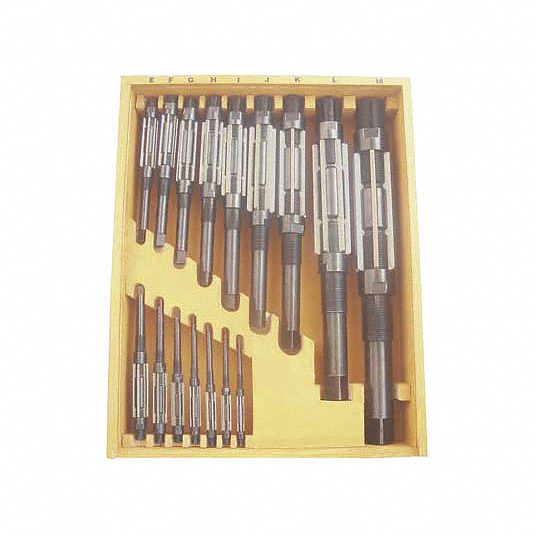 WESTWARD Adjustable Hand Reamer Set, Number of Pieces 16, Fractional