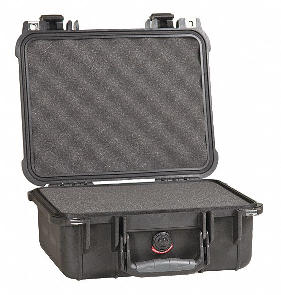 Carrying Case: Plastic, 5 1/2 in Overall Ht, 11 1/2 in Overall Wd, 11 1/2 in Overall Dp, Black