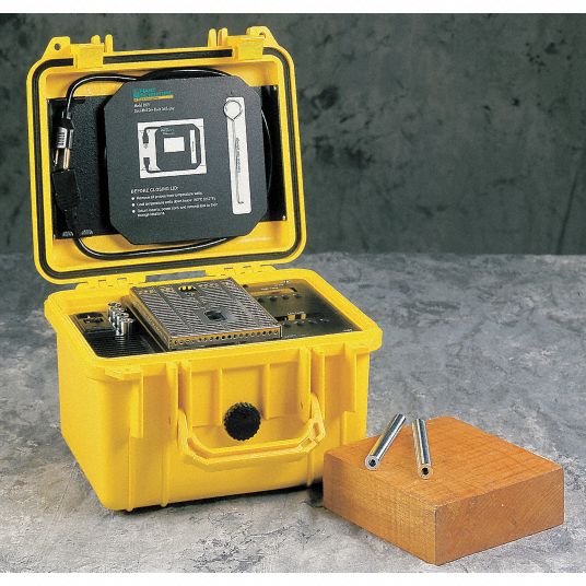 FLUKE Dry Well Calibrator: Fluke 9009, Yellow, Cold: -15 to 115 Degrees ...