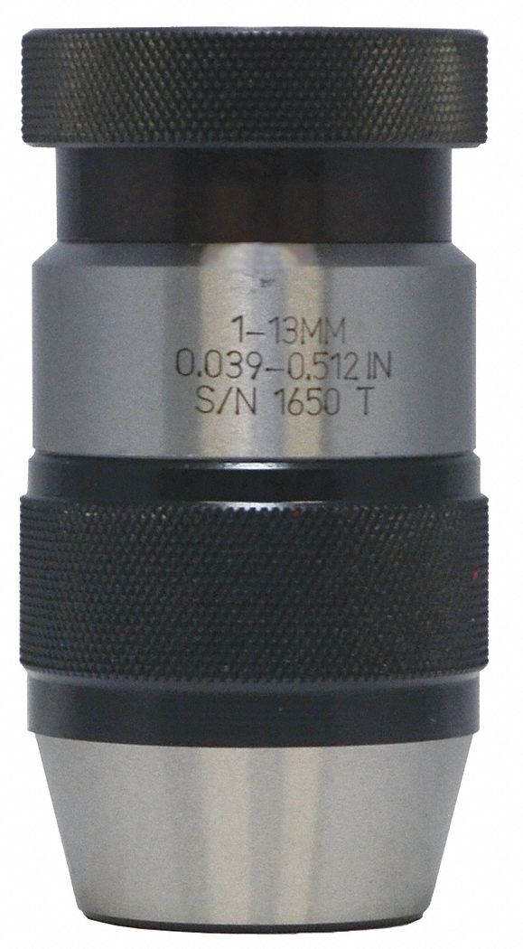 Drill Chuck: JT2, 1/32 in to 1/2 in Capacity, Ball Bearing