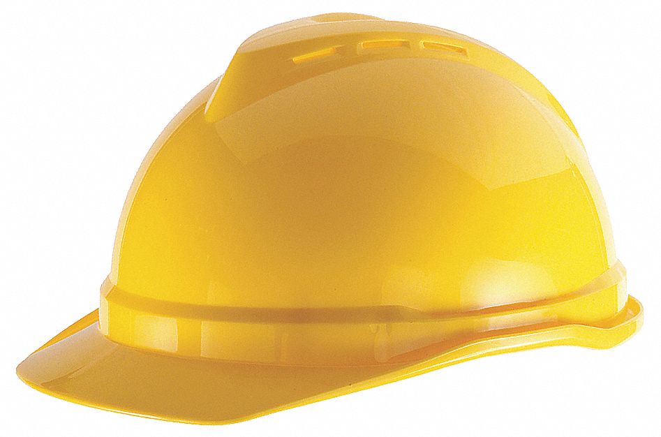 MSA Casco de Seguridad V-Gard® 500 Polietileno Clase C Amarillo - Cascos de  Seguridad - 4LHM5