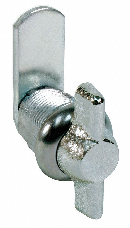 Keyless Wing-Handle Cam Locks: For 15/64 in Material Thick, 3/4 in Mounting Hole Dia., Straight