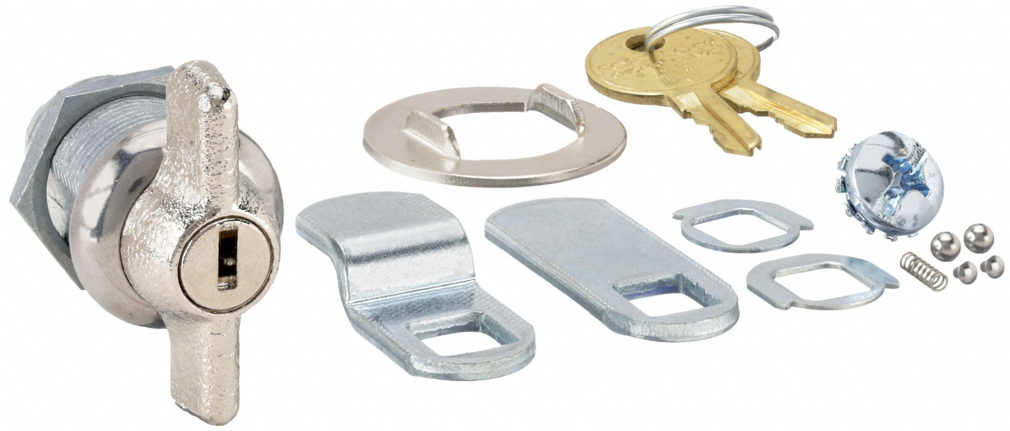 COMPX FORT WingHandle Keyed Cam Lock, Keyed Different, For Material