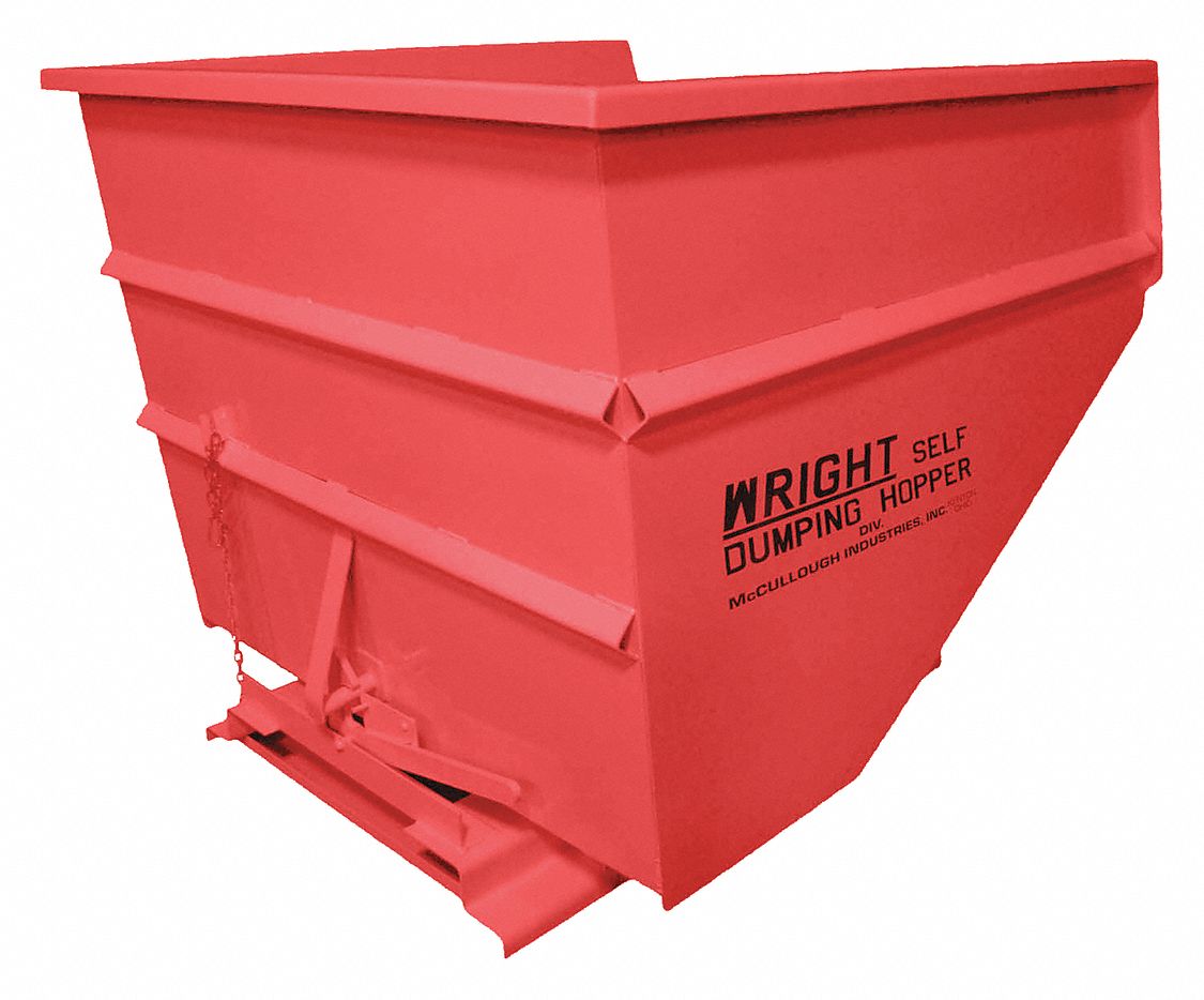 SELF DUMPING HOPPER,MEDIUM DUTY,RED