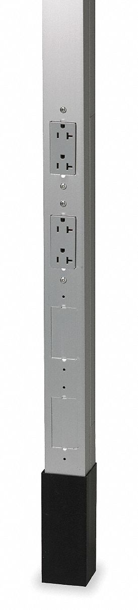 4LM32 - Alum Service Pole Gray 10 ft 2 L 2.13 W