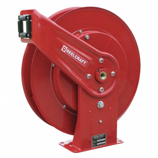 50 ft (1/2 in I.D.), 500 psi Max Op Pressure, Spring Return Hose Reel -  4LMJ2