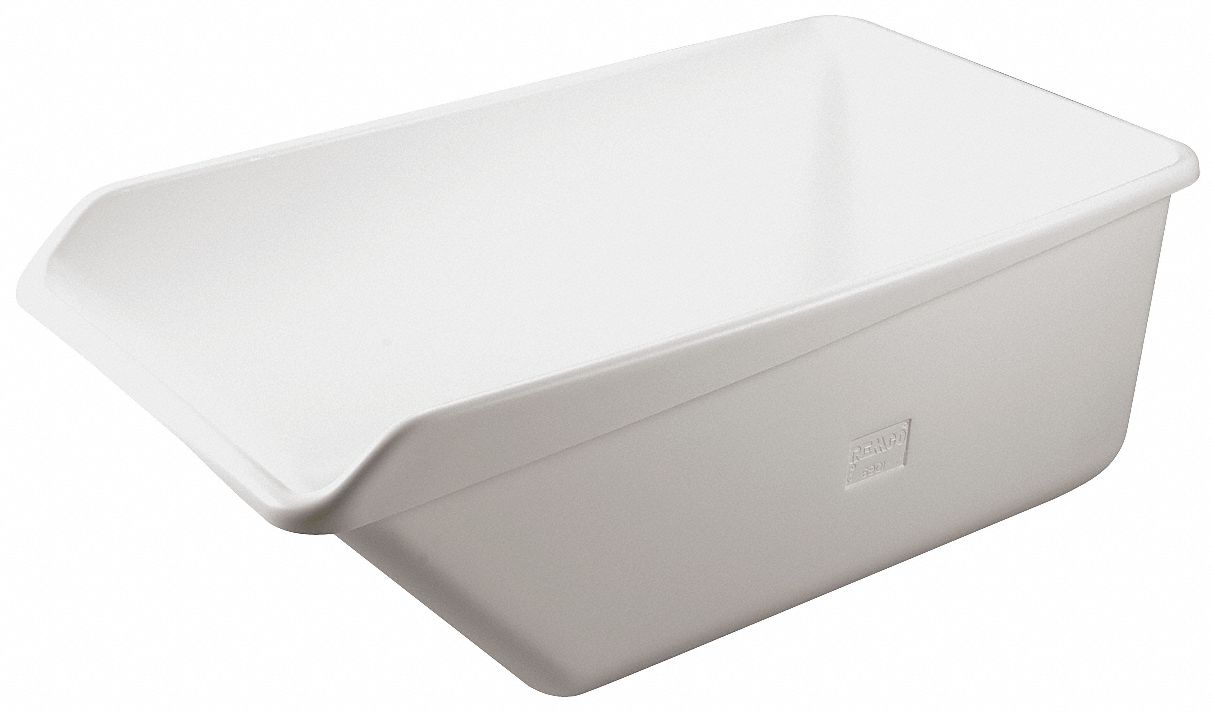 HOPPER TUB,WHITE,POLYETHYLENE,20-1/2 H