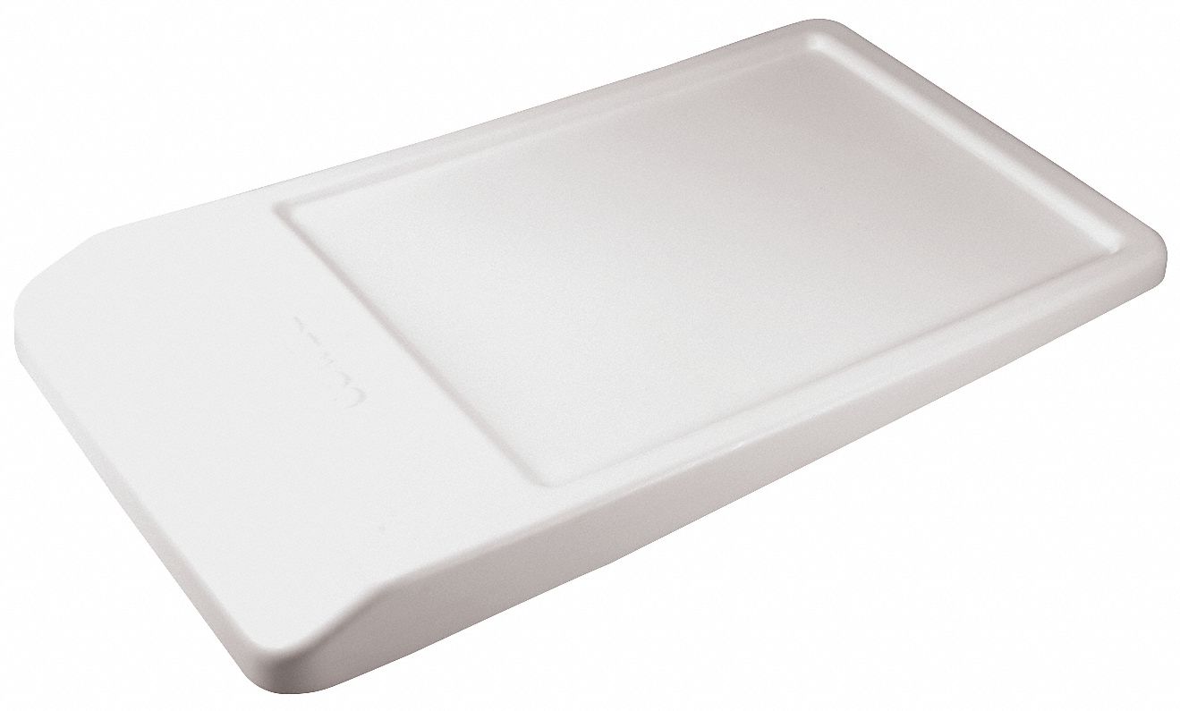 ANGLED DUMP TUB LID,WHITE,56 IN L