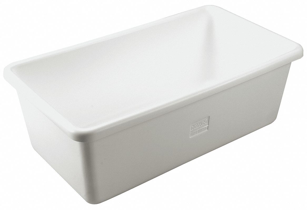 REMCO White Storage Tub, 10.2 cu. ft., 46-1/2"L x 26"W x 16-1/4"H