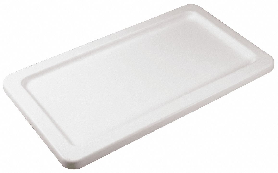 Lid for Large-Volume Color-Coded Modular Tub Carts: 47 in Overall Lg, 27 in Overall Wd, White