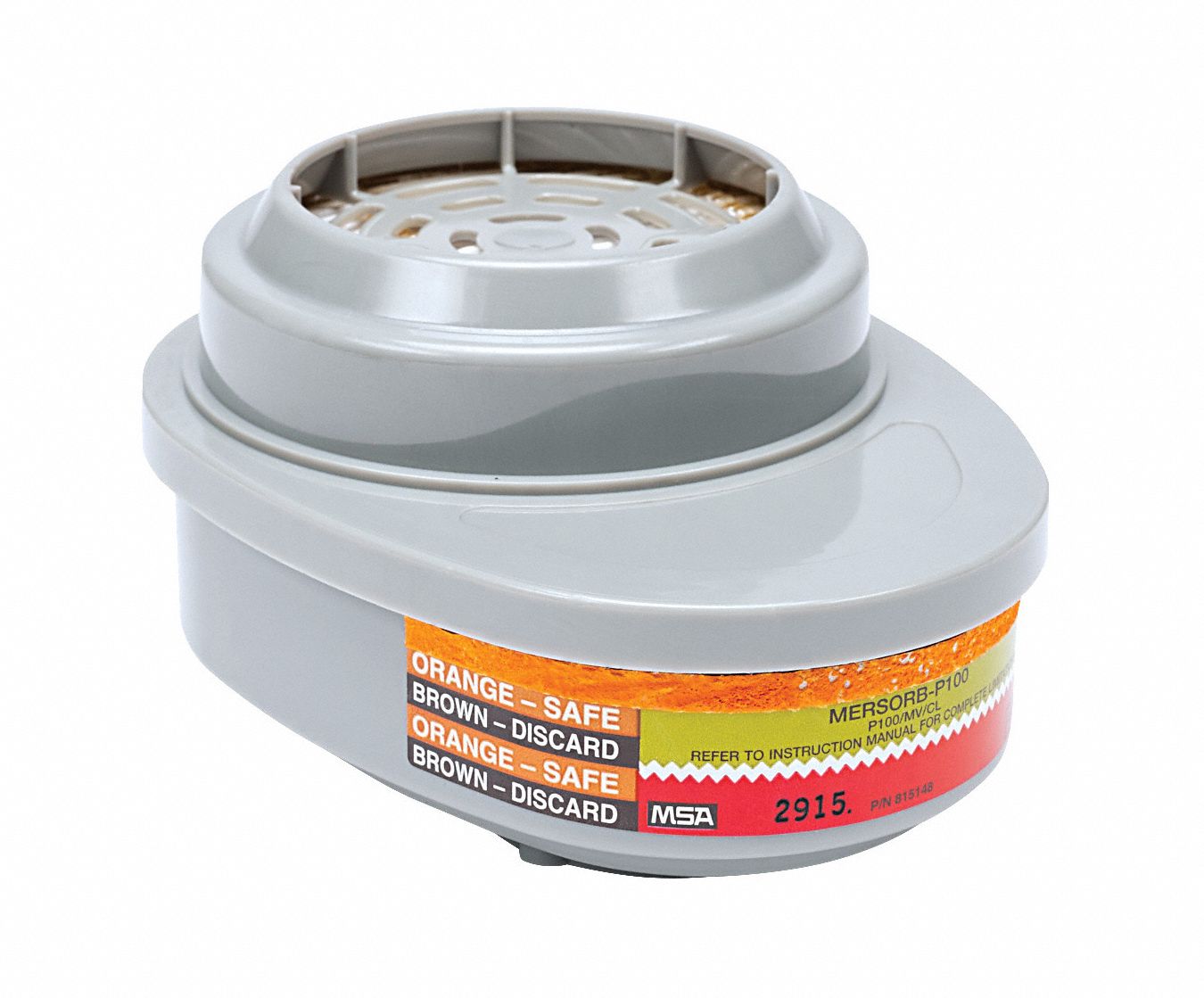 RESPIRATOR CARTRIDGE, BAYONET, CHLORINE/MERCURY VAPOUR(MERSORB), P100, 2PK