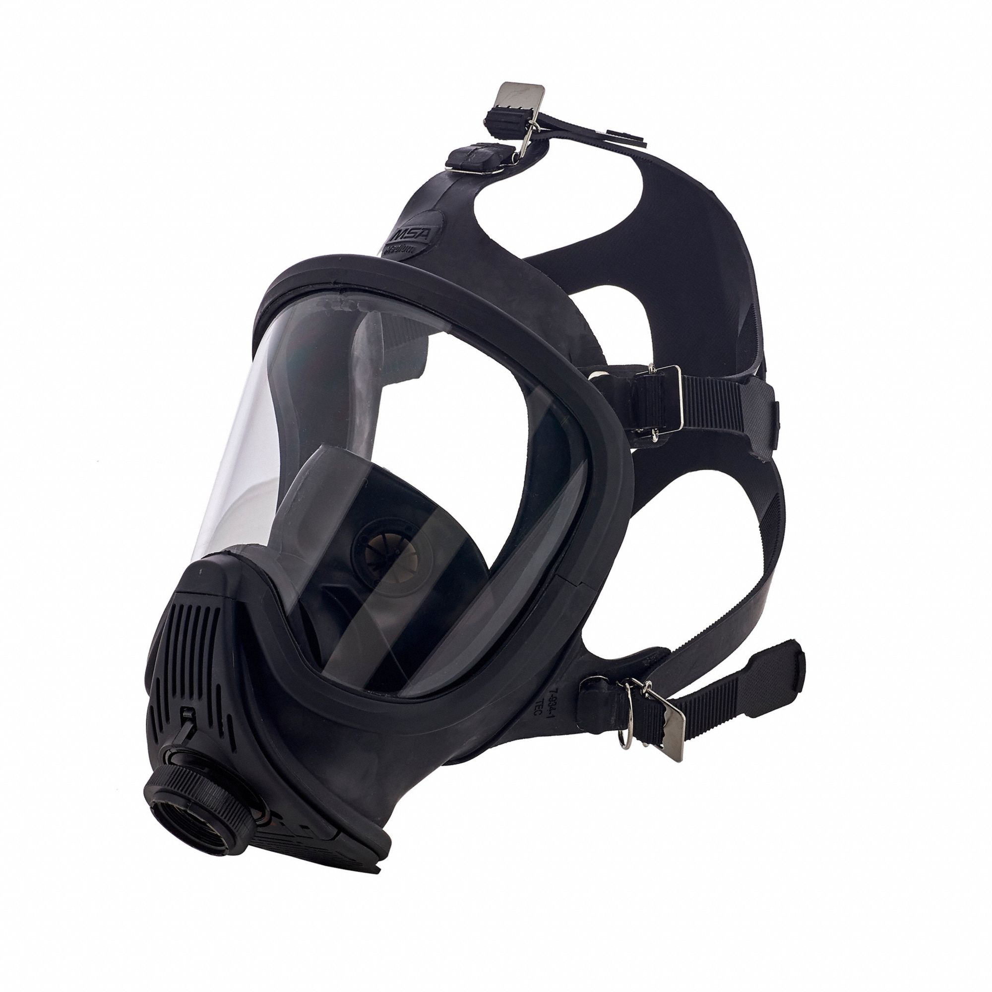 MSA Full Face Respirator: Hycar Rubber, Threaded, M Mask Size, Hycar ...