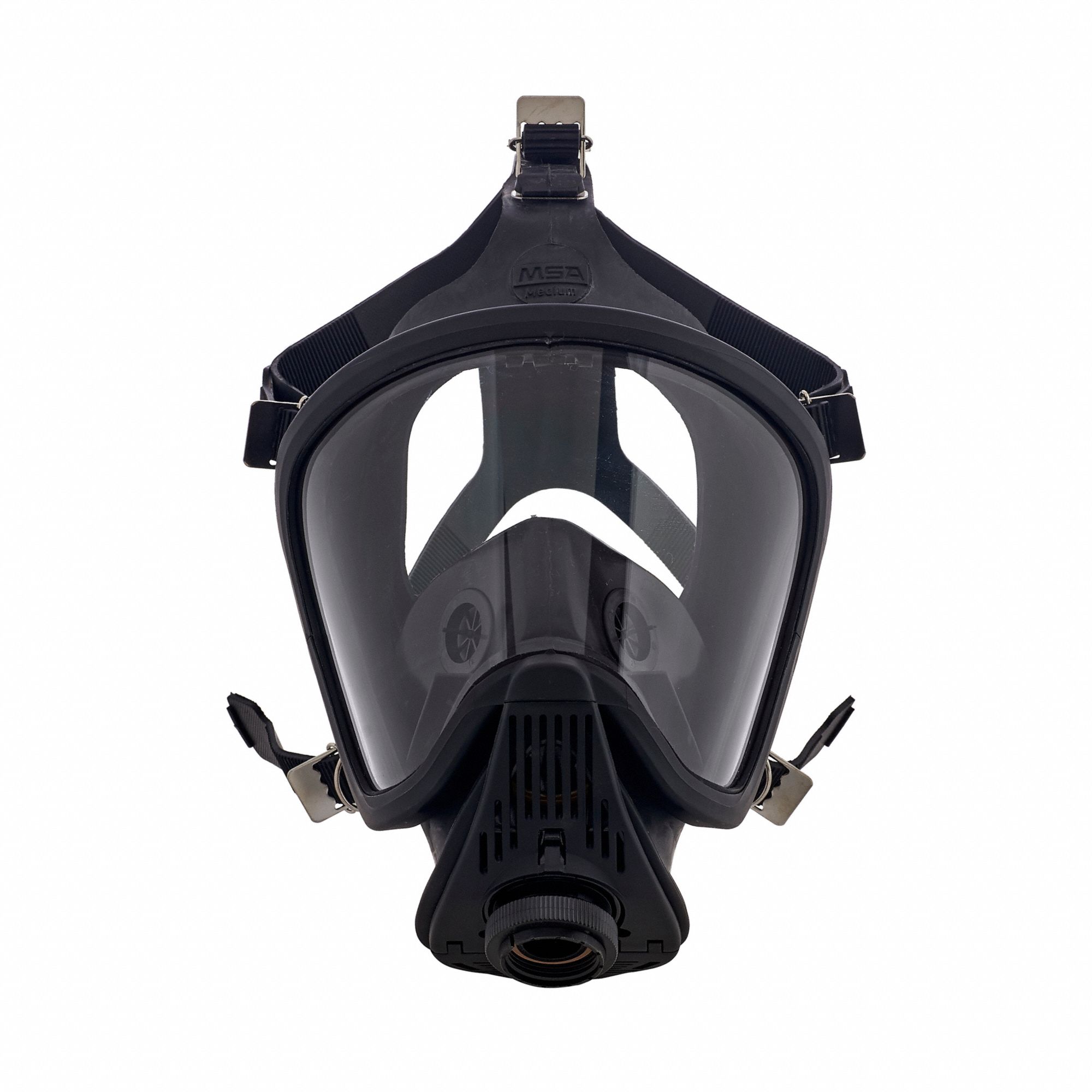 MSA Full Face Respirator: Hycar Rubber, Threaded, M Mask Size, Hycar ...