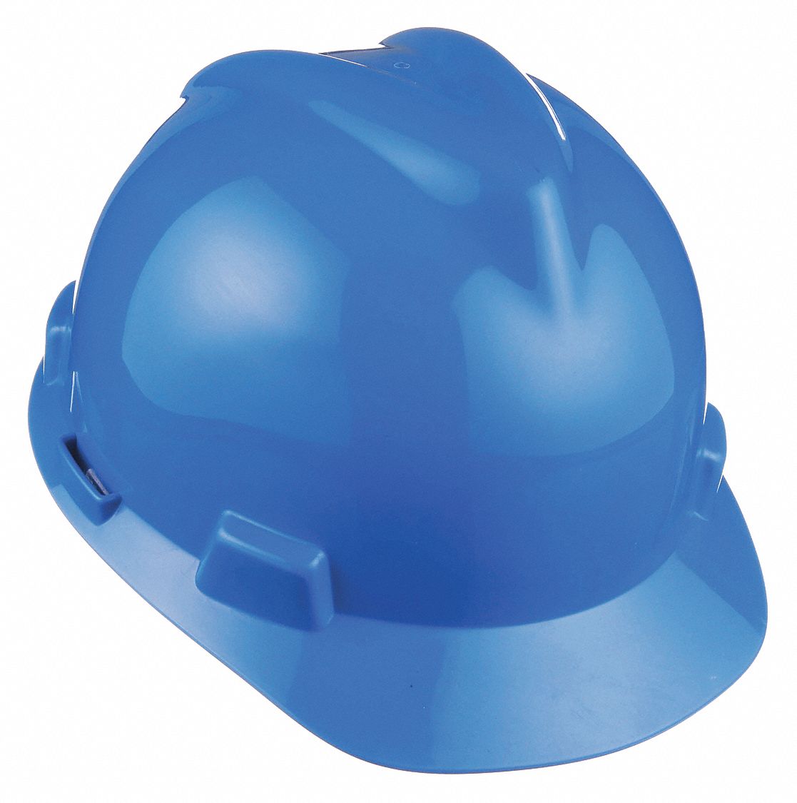 CASQUE À FENTES, CSA, TYPE 1, CLASSE E, PE, CLIQUET FAS-TRAC III À 4 POINTS, REBORD AVANT, BLEU